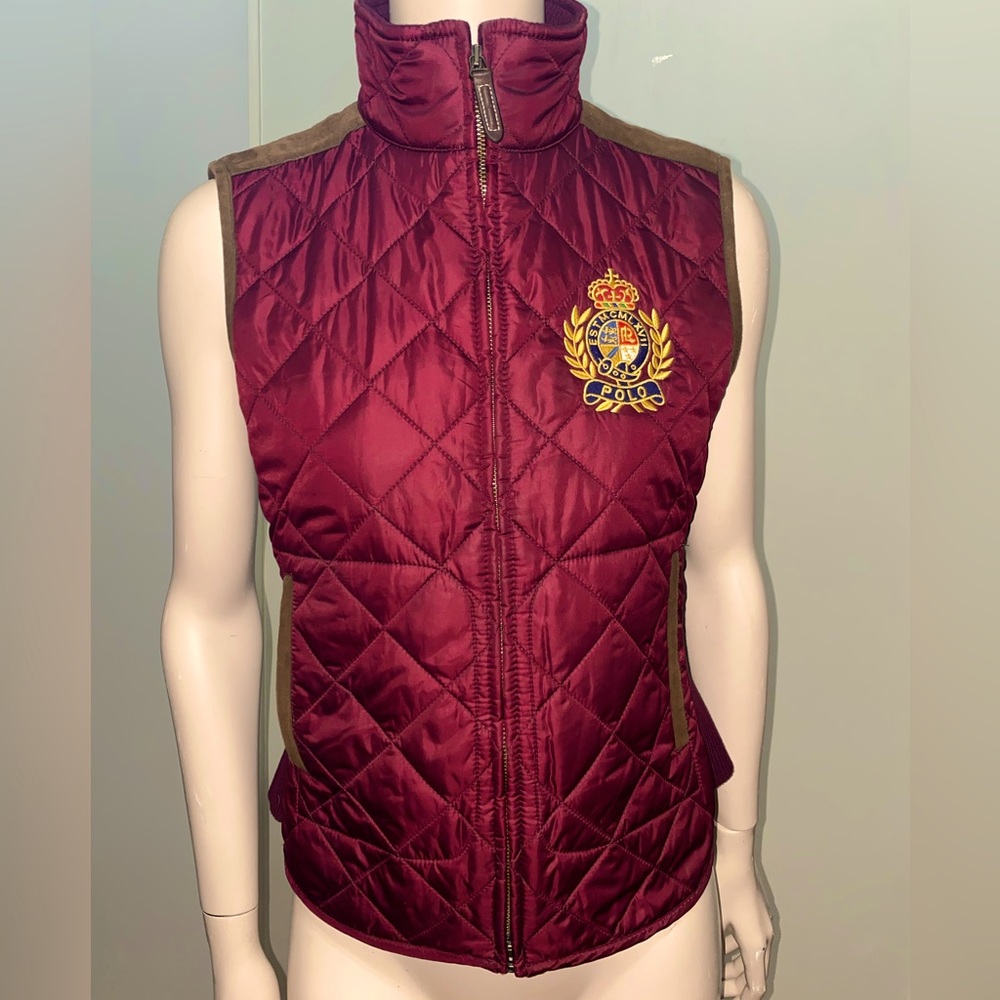 Burgundy POLO Ralph Lauren vest in size S